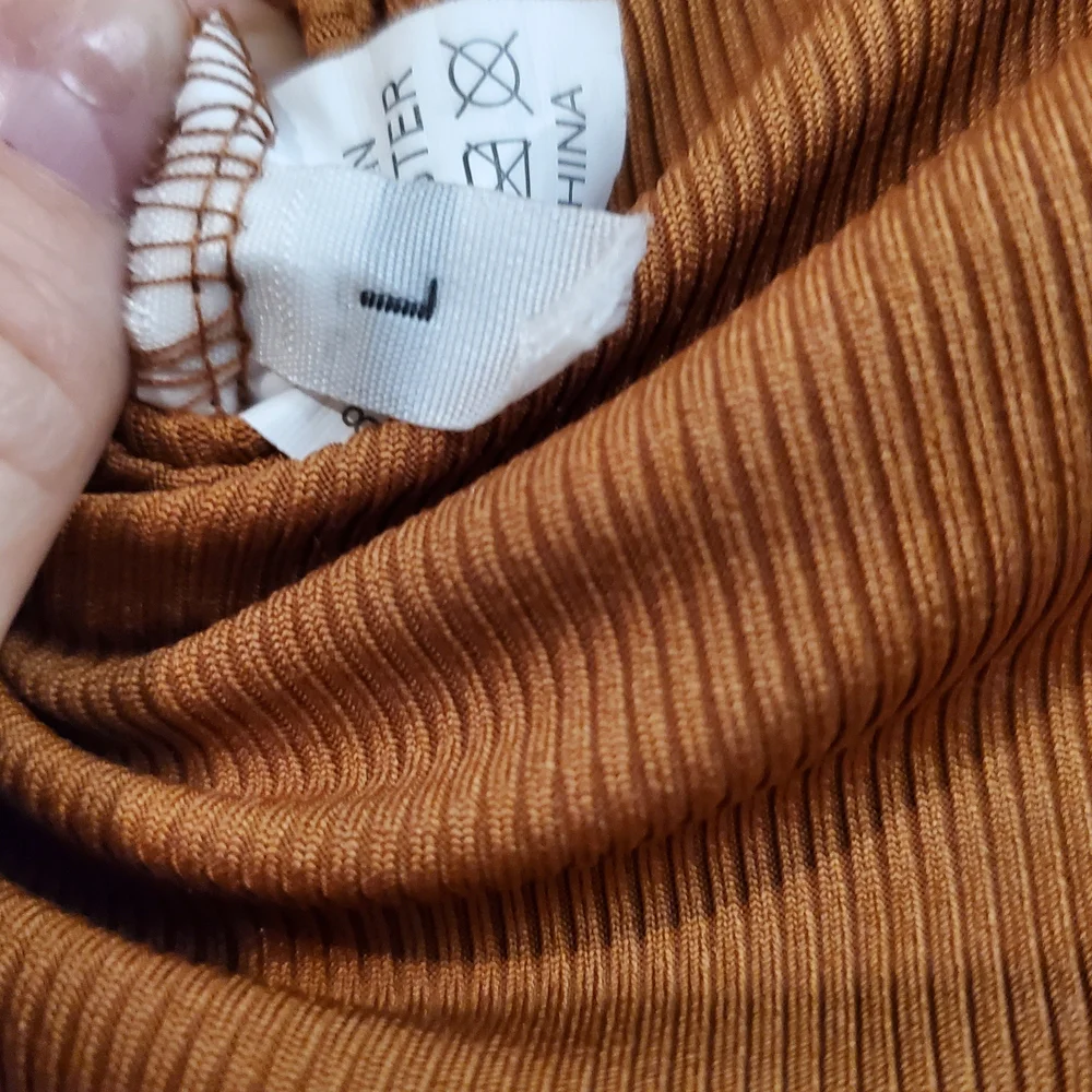 Source Unknown Copper Ribbed Jumpsuit - Picture 2 of 2